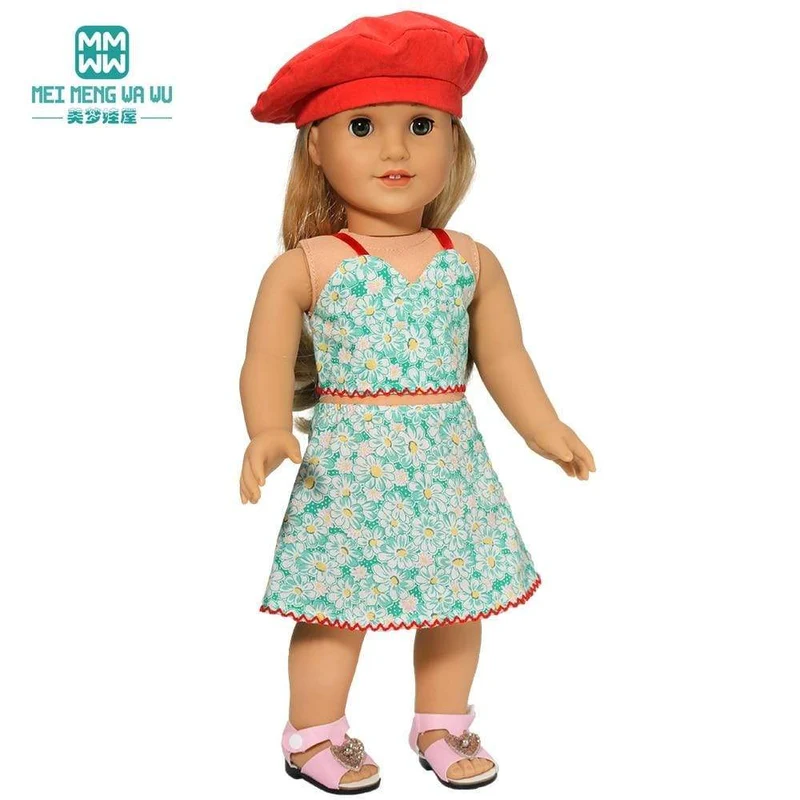 Kleidung für Puppen, Schleifenkleid, passend für 18–43 cm große Babyspielzeug-Neugeborenenpuppen und amerikanisches Puppenzubehör