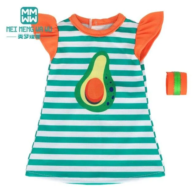 Kleidung für Puppen, Schleifenkleid, passend für 18–43 cm große Babyspielzeug-Neugeborenenpuppen und amerikanisches Puppenzubehör