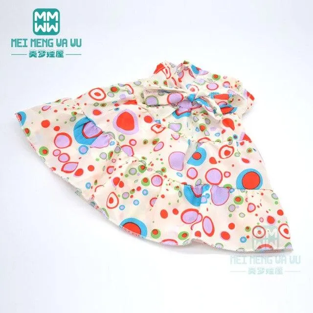 Kleidung für Puppen, Schleifenkleid, passend für 18–43 cm große Babyspielzeug-Neugeborenenpuppen und amerikanisches Puppenzubehör