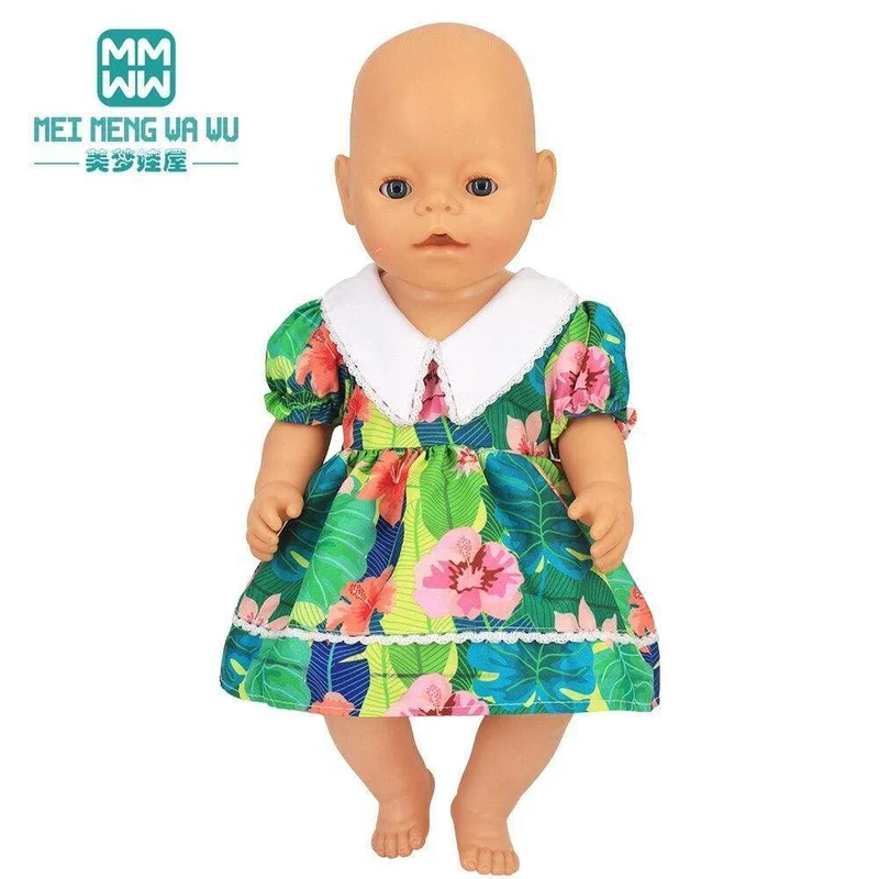 Kleidung für Puppen, Schleifenkleid, passend für 18–43 cm große Babyspielzeug-Neugeborenenpuppen und amerikanisches Puppenzubehör