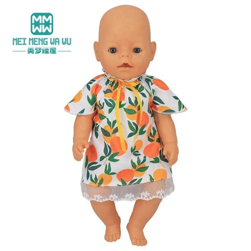Kleidung für Puppen, Schleifenkleid, passend für 18–43 cm große Babyspielzeug-Neugeborenenpuppen und amerikanisches Puppenzubehör