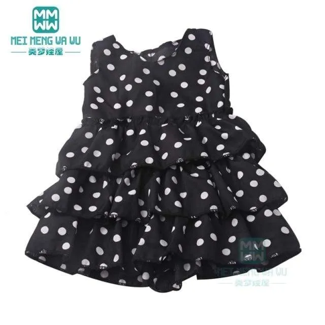 Kleidung für Puppen, Schleifenkleid, passend für 18–43 cm große Babyspielzeug-Neugeborenenpuppen und amerikanisches Puppenzubehör