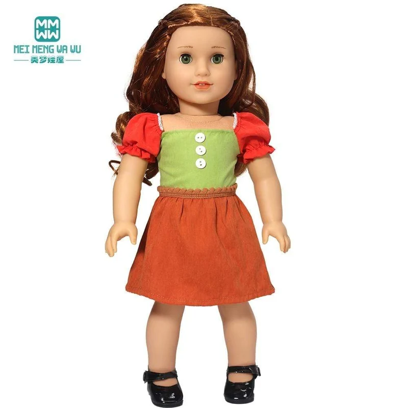 Kleidung für Puppen, Schleifenkleid, passend für 18–43 cm große Babyspielzeug-Neugeborenenpuppen und amerikanisches Puppenzubehör