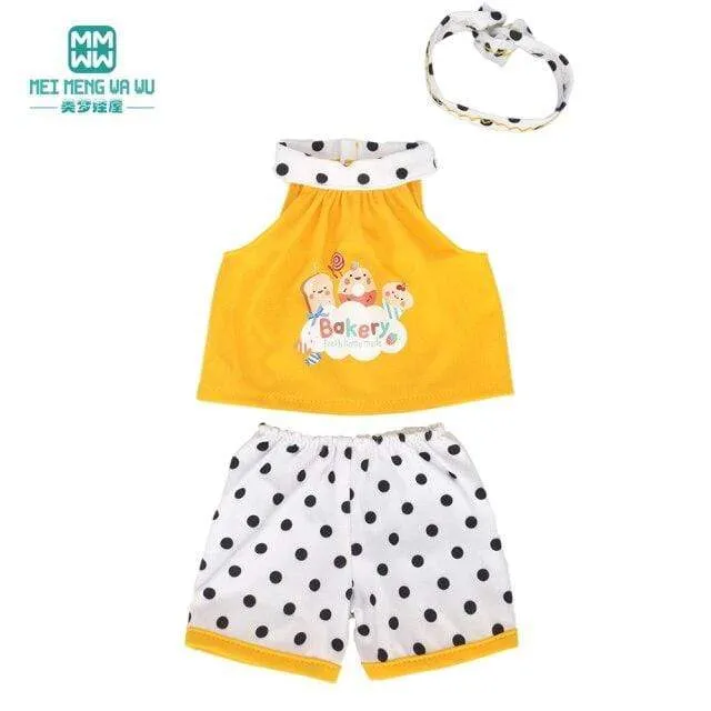Kleidung für Puppen, Schleifenkleid, passend für 18–43 cm große Babyspielzeug-Neugeborenenpuppen und amerikanisches Puppenzubehör