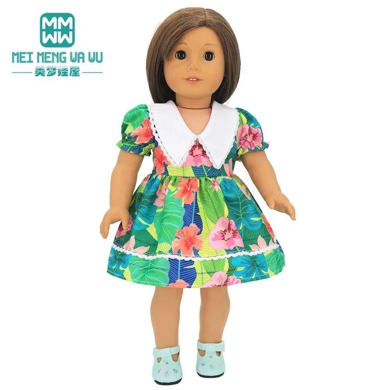 Kleidung für Puppen, Schleifenkleid, passend für 18–43 cm große Babyspielzeug-Neugeborenenpuppen und amerikanisches Puppenzubehör