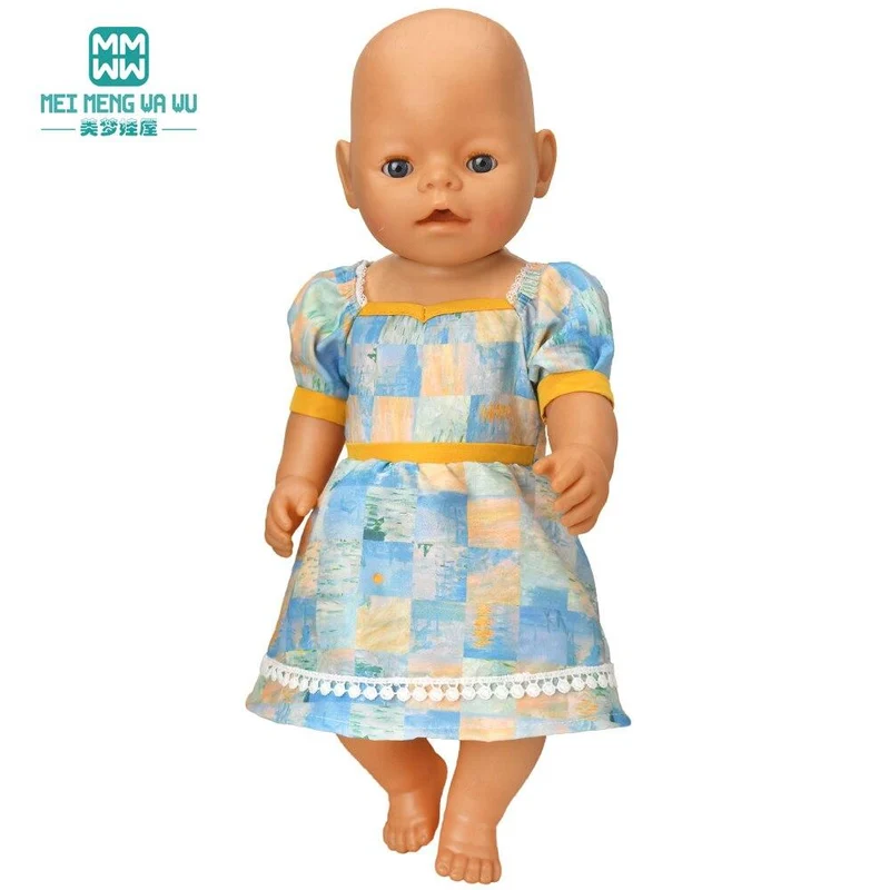 Kleidung für Puppen, Schleifenkleid, passend für 18–43 cm große Babyspielzeug-Neugeborenenpuppen und amerikanisches Puppenzubehör