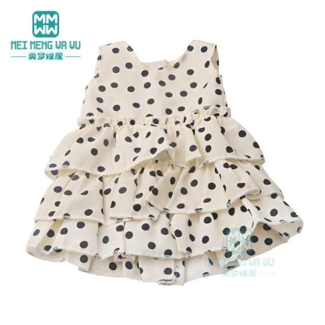 Kleidung für Puppen, Schleifenkleid, passend für 18–43 cm große Babyspielzeug-Neugeborenenpuppen und amerikanisches Puppenzubehör