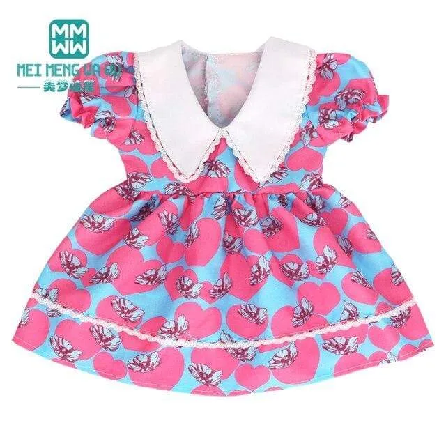 Kleidung für Puppen, Schleifenkleid, passend für 18–43 cm große Babyspielzeug-Neugeborenenpuppen und amerikanisches Puppenzubehör