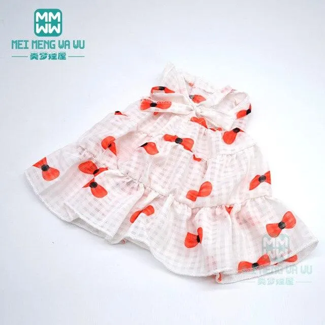 Kleidung für Puppen, Schleifenkleid, passend für 18–43 cm große Babyspielzeug-Neugeborenenpuppen und amerikanisches Puppenzubehör