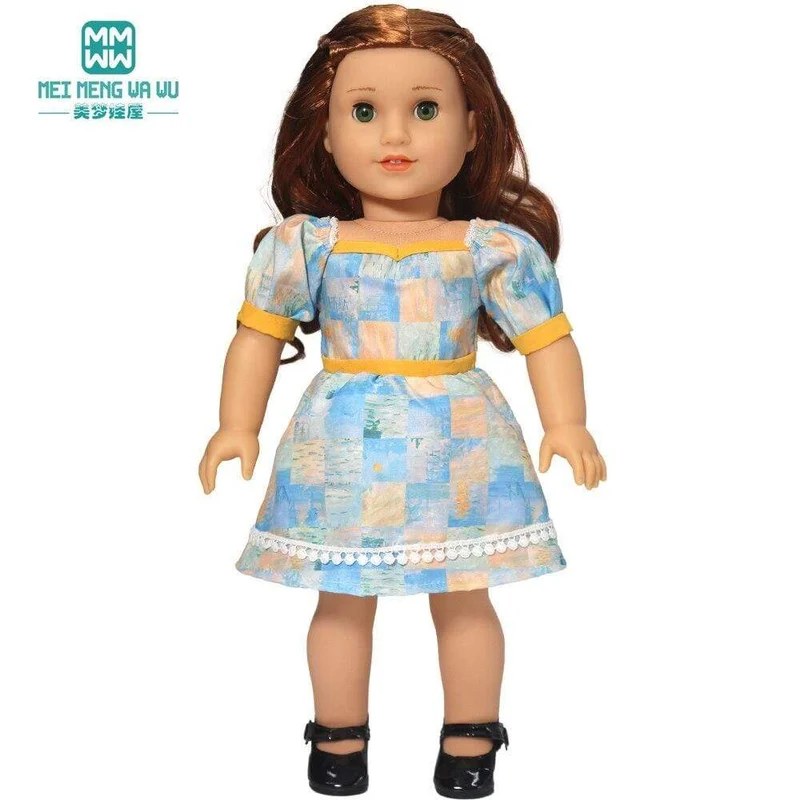 Kleidung für Puppen, Schleifenkleid, passend für 18–43 cm große Babyspielzeug-Neugeborenenpuppen und amerikanisches Puppenzubehör
