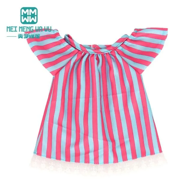 Kleidung für Puppen, Schleifenkleid, passend für 18–43 cm große Babyspielzeug-Neugeborenenpuppen und amerikanisches Puppenzubehör