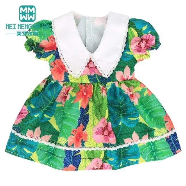 Kleidung für Puppen, Schleifenkleid, passend für 18–43 cm große Babyspielzeug-Neugeborenenpuppen und amerikanisches Puppenzubehör