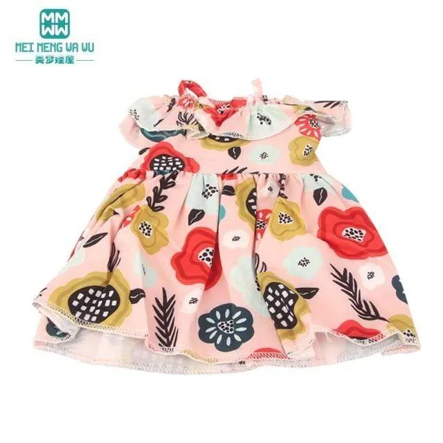 Kleidung für Puppen, Schleifenkleid, passend für 18–43 cm große Babyspielzeug-Neugeborenenpuppen und amerikanisches Puppenzubehör