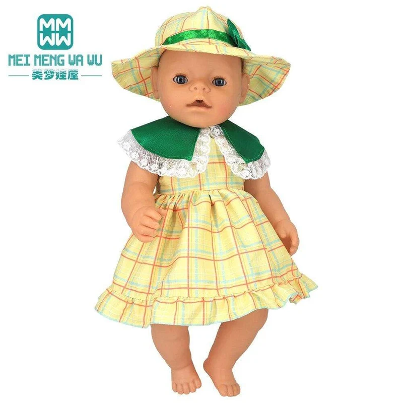 Kleidung für Puppen, Schleifenkleid, passend für 18–43 cm große Babyspielzeug-Neugeborenenpuppen und amerikanisches Puppenzubehör