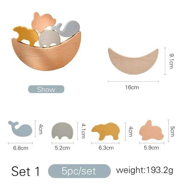 1 Set Nordic Style Silikon Sterne Mond Nesting Stapeln Bausteine ​​Spielzeug BPA Frei Baby Montessori Spiele Lernspielzeug Geschenke