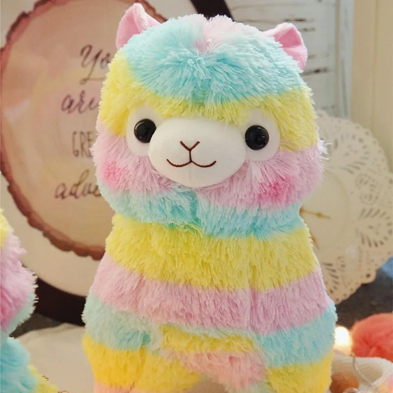 25 cm bunte Alpaka-Plüschpuppen, süße Baby-Tierpuppen, weiche Baumwolle, ausgestopfte Puppe, Plüschtiere für zu Hause, Schlafkamerad, ausgestopftes Plüschspielzeug