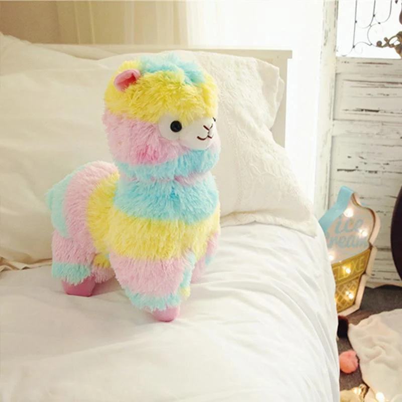 25 cm bunte Alpaka-Plüschpuppen, süße Baby-Tierpuppen, weiche Baumwolle, ausgestopfte Puppe, Plüschtiere für zu Hause, Schlafkamerad, ausgestopftes Plüschspielzeug