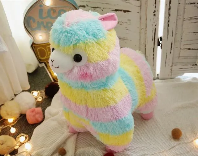 25 cm bunte Alpaka-Plüschpuppen, süße Baby-Tierpuppen, weiche Baumwolle, ausgestopfte Puppe, Plüschtiere für zu Hause, Schlafkamerad, ausgestopftes Plüschspielzeug