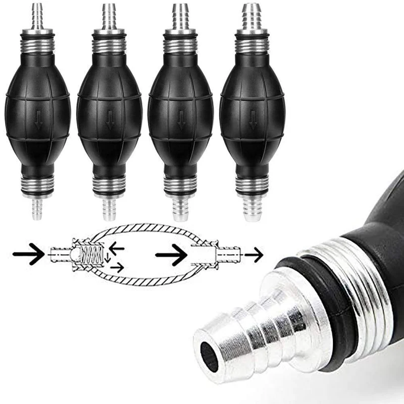 Universal Kraftstoffpumpe Gummi Manuelle Flüssigöl Transferpumpe Benzin Diesel Handzünder Glühbirne für Auto Marine Außenborder 6/8/10/12mm