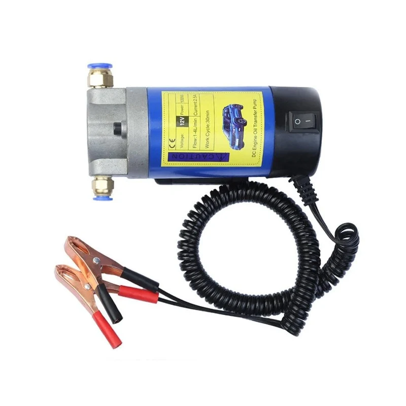 Tragbare 12-V-Öltransferpumpe, 1–4 l/min, Extraktionsflüssigkeitsabsaugung, elektrische Wechsel-Kraftstoffpumpe, Siphon-Werkzeug für Autos, Motorräder, Boote