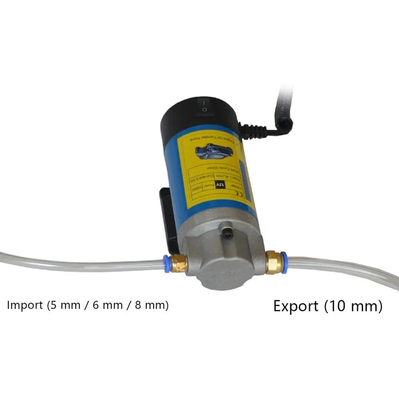 Tragbare 12-V-Öltransferpumpe, 1–4 l/min, Extraktionsflüssigkeitsabsaugung, elektrische Wechsel-Kraftstoffpumpe, Siphon-Werkzeug für Autos, Motorräder, Boote