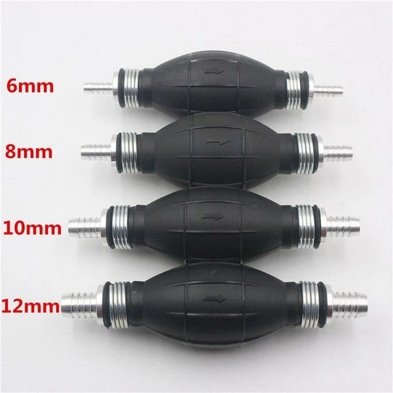 6/8/10/12mm Auto Universal Kraftstoffpumpe Gummi Manuelle Übertragung Flüssigkeit Benzin Benzin Diesel Handzünder Glühbirne Rohr Aluminium