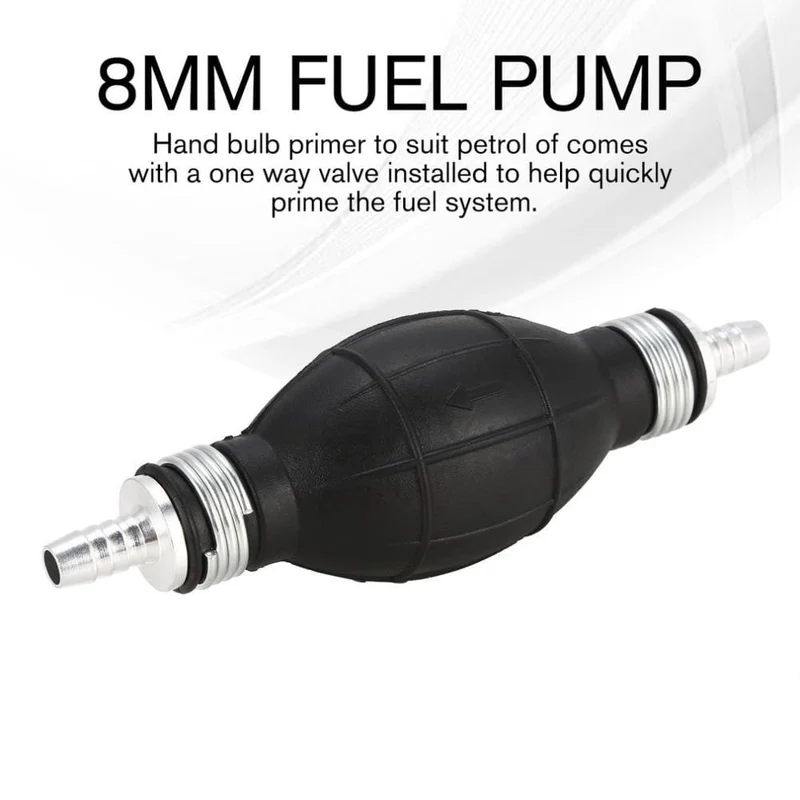 6/8/10/12mm Auto Universal Kraftstoffpumpe Gummi Manuelle Übertragung Flüssigkeit Benzin Benzin Diesel Handzünder Glühbirne Rohr Aluminium