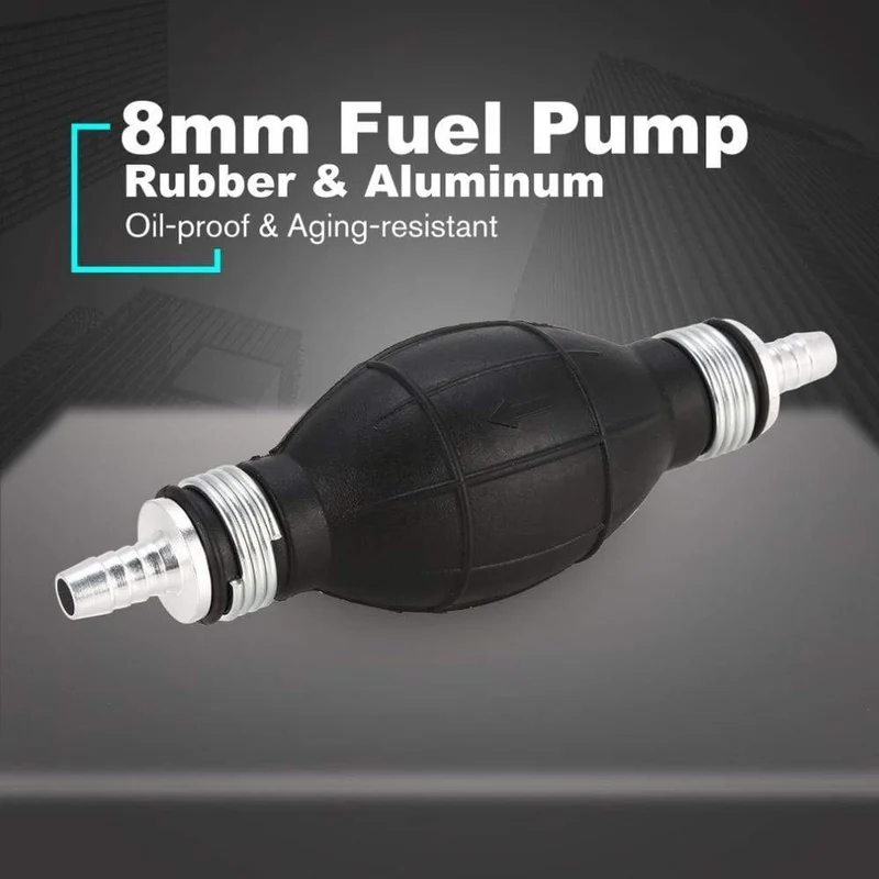 6/8/10/12mm Auto Universal Kraftstoffpumpe Gummi Manuelle Übertragung Flüssigkeit Benzin Benzin Diesel Handzünder Glühbirne Rohr Aluminium