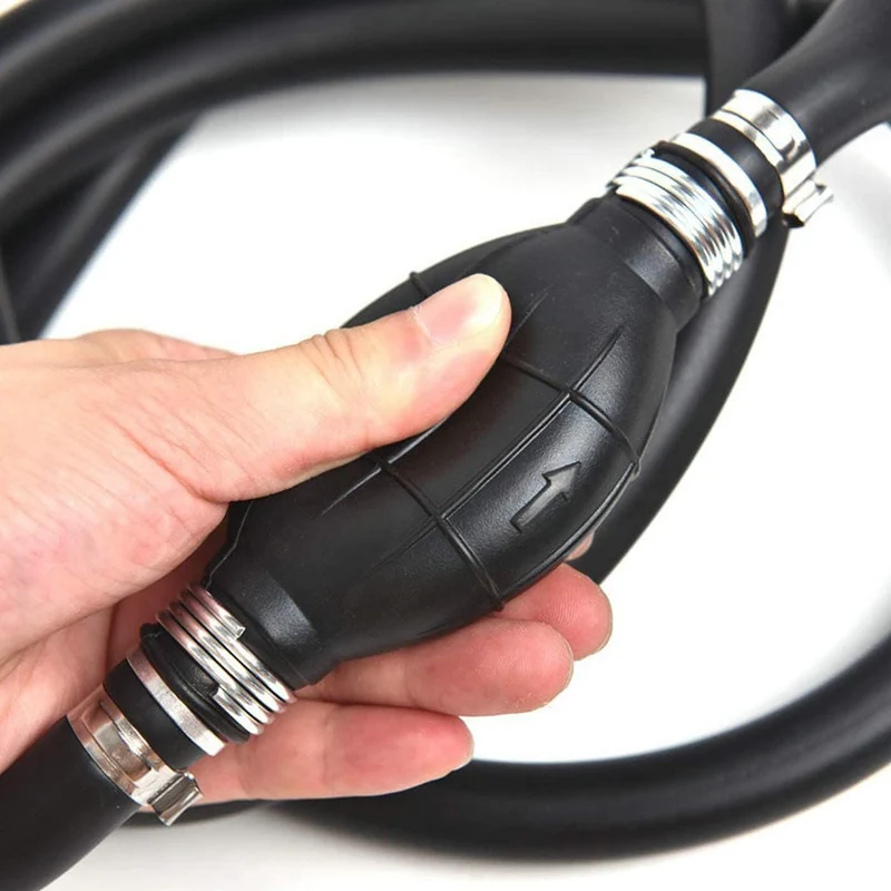 6/8/10/12mm Auto Universal Kraftstoffpumpe Gummi Manuelle Übertragung Flüssigkeit Benzin Benzin Diesel Handzünder Glühbirne Rohr Aluminium