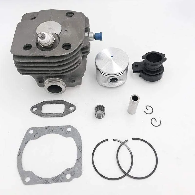 Kettensägenmotor Motorteile 50mm Zylinder Kolben Ansaugkrümmer Dekompressionsventil Kit für HUSQVARNA 365 371 372 XP 362