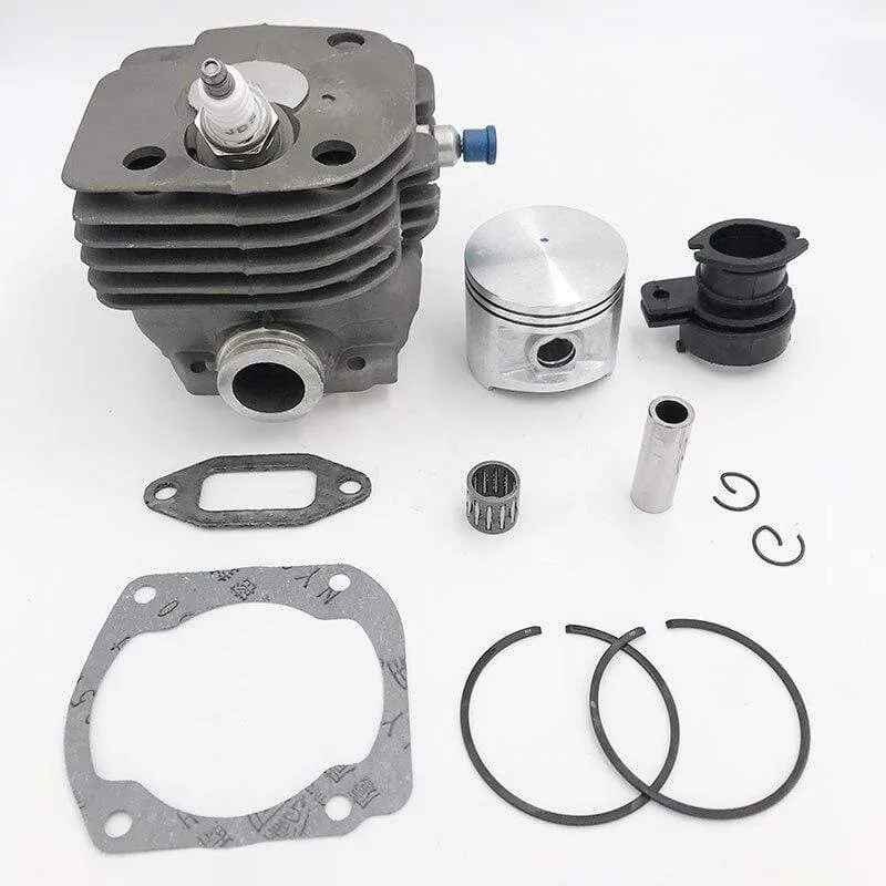Kettensägenmotor Motorteile 50mm Zylinder Kolben Ansaugkrümmer Dekompressionsventil Kit für HUSQVARNA 365 371 372 XP 362
