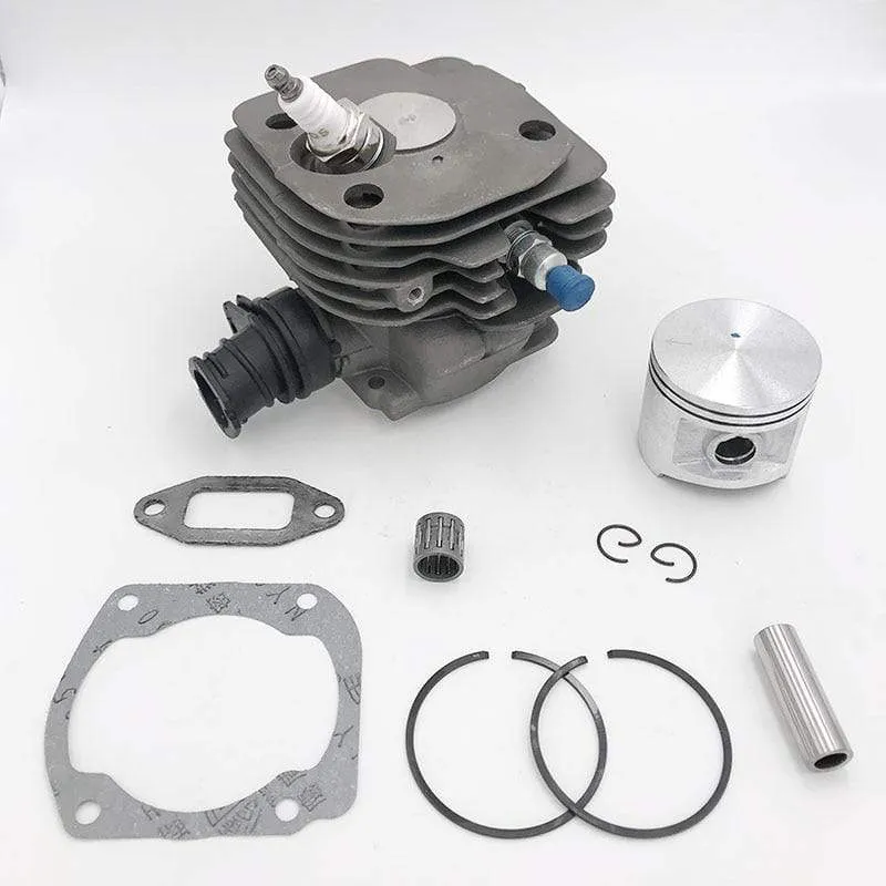Kettensägenmotor Motorteile 50mm Zylinder Kolben Ansaugkrümmer Dekompressionsventil Kit für HUSQVARNA 365 371 372 XP 362