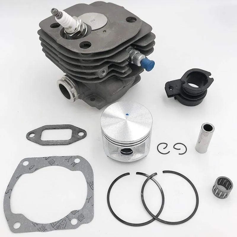 Kettensägenmotor Motorteile 50mm Zylinder Kolben Ansaugkrümmer Dekompressionsventil Kit für HUSQVARNA 365 371 372 XP 362