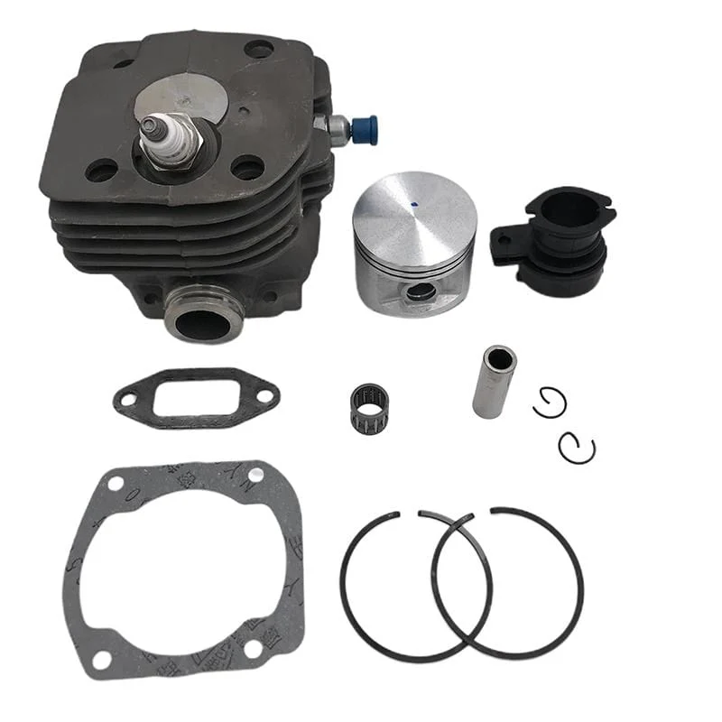 Kettensägenmotor Motorteile 50mm Zylinder Kolben Ansaugkrümmer Dekompressionsventil Kit für HUSQVARNA 365 371 372 XP 362