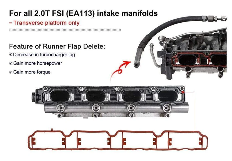 Ansaugkrümmer-Läuferklappen-Löschdichtung für Audi Skoda Seat EA113 VW 2.0 TFSI HT-IMK07