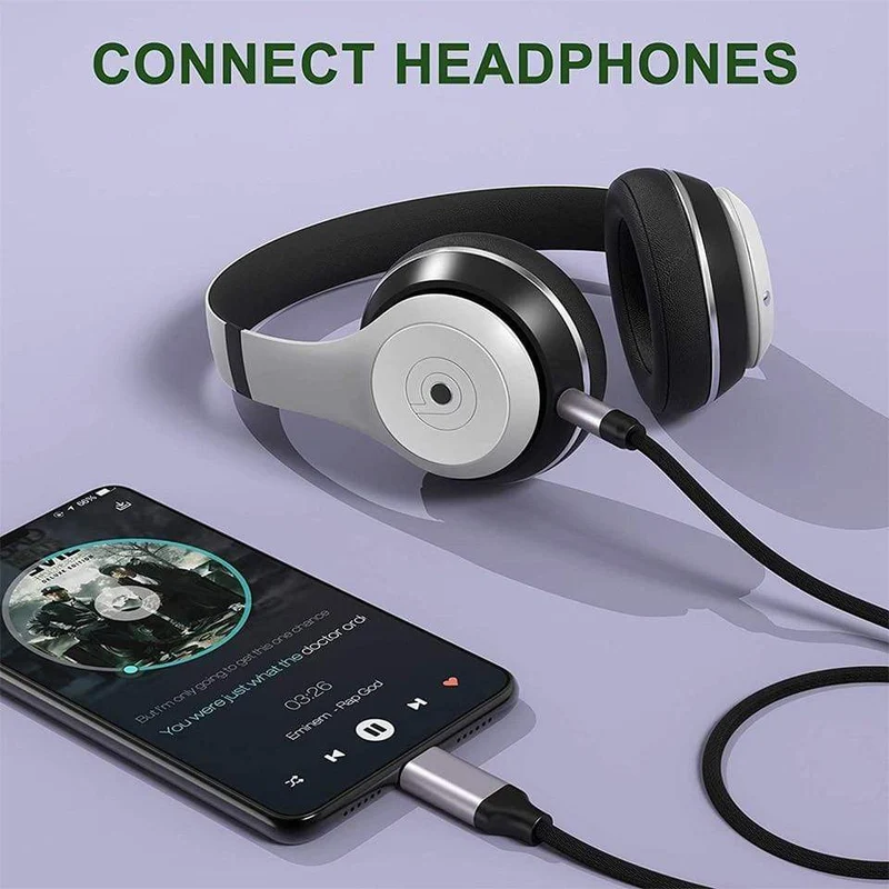 USB Typ C auf 3.5 mm Klinke AUX-Kabel DAC Typ C Audiokabel für Autolautsprecher Kopfhörer Tipo C Hilfsadapter Cabo 0.5 m 1 m 1.5 m