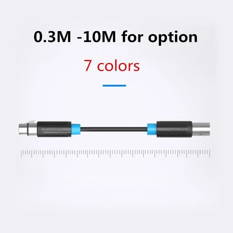 3Pin XLR Kabel Männlich zu Weiblich Canon Stecker Audio Kabel Geschirmt 1PC Für Mixer Mikrofon Verstärker 0.3 m 1m 1.8 m 3m 5m 10m