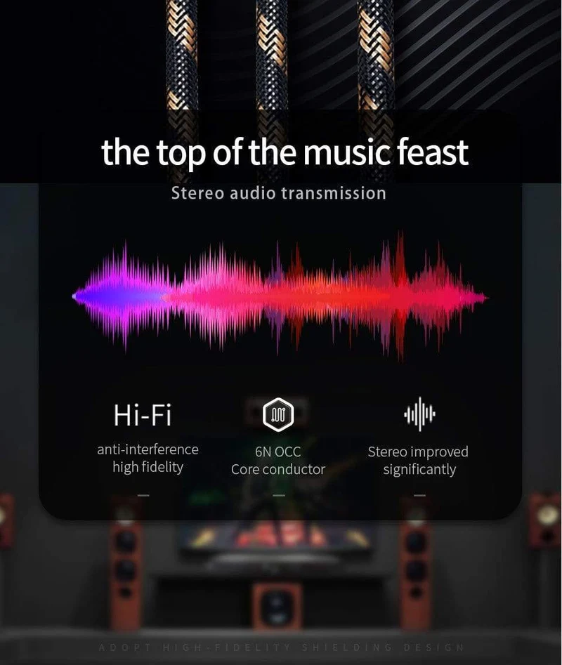 TODN RCA Kabel HiFi Stereo 3.5mm zu 2RCA Audio Kabel AUX RCA Jack 3.5 für Verstärker Audio Heimkino kabel RCA ZU