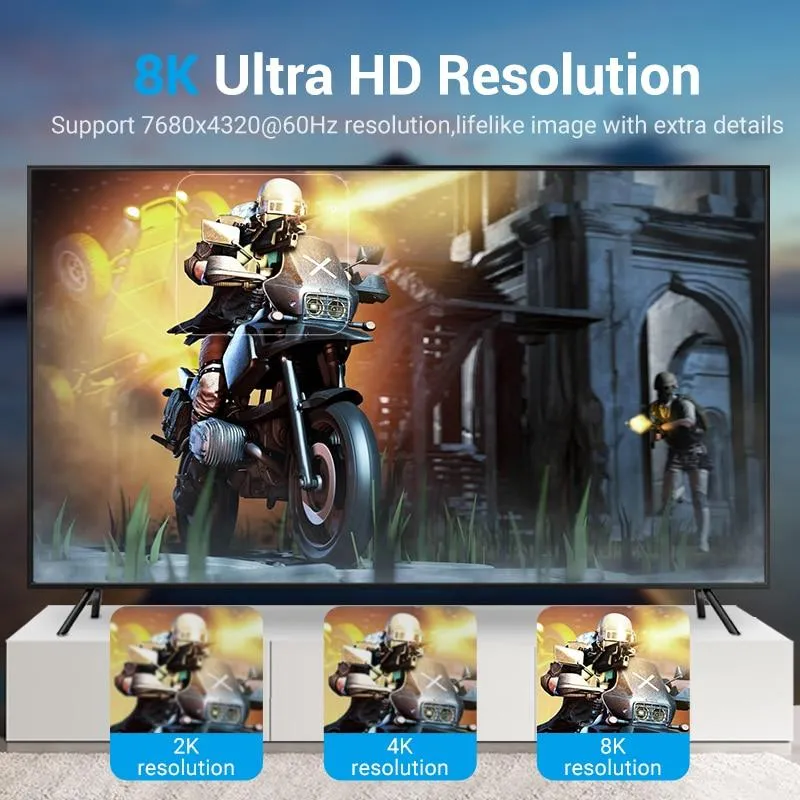 Vention DisplayPort 1.4 Kabel 8K 60Hz 4K HDR 165Hz DisplayPort Audiokabel für Video PC Laptop TV DisplayPort 1.4 DP Kabel 1.2