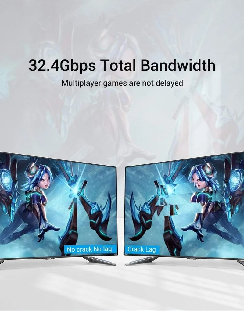 Vention DisplayPort 1.4 Kabel 8K 60Hz 4K HDR 165Hz DisplayPort Audiokabel für Video PC Laptop TV DisplayPort 1.4 DP Kabel 1.2