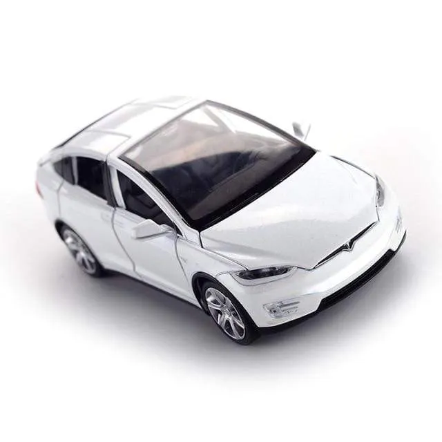 Diecast Modellautos 1:32 Legierung Tesla MODEL X Miniatur Maßstab Metall Fahrzeuge für Kinder Sammlung Jungen Geschenke Weihnachtsspielzeug