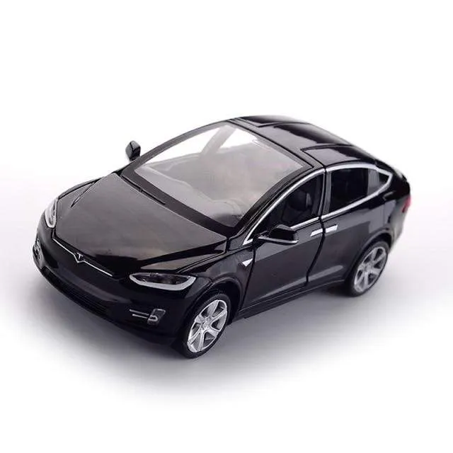 Diecast Modellautos 1:32 Legierung Tesla MODEL X Miniatur Maßstab Metall Fahrzeuge für Kinder Sammlung Jungen Geschenke Weihnachtsspielzeug