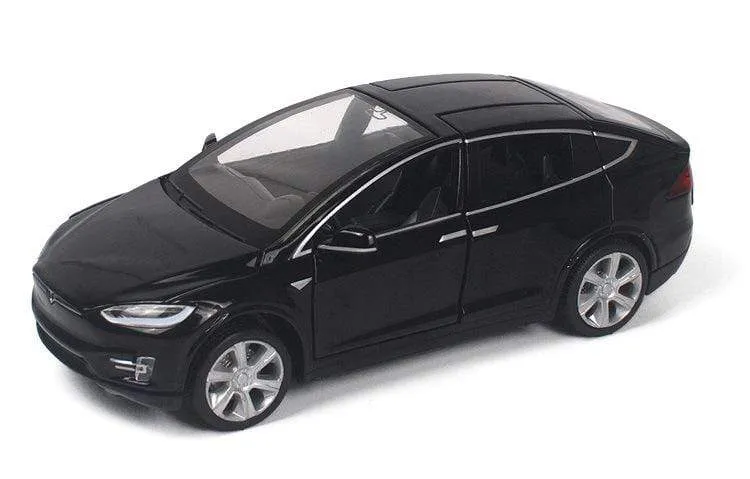 Diecast Modellautos 1:32 Legierung Tesla MODEL X Miniatur Maßstab Metall Fahrzeuge für Kinder Sammlung Jungen Geschenke Weihnachtsspielzeug