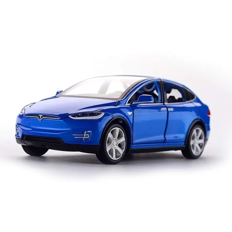 Diecast Modellautos 1:32 Legierung Tesla MODEL X Miniatur Maßstab Metall Fahrzeuge für Kinder Sammlung Jungen Geschenke Weihnachtsspielzeug