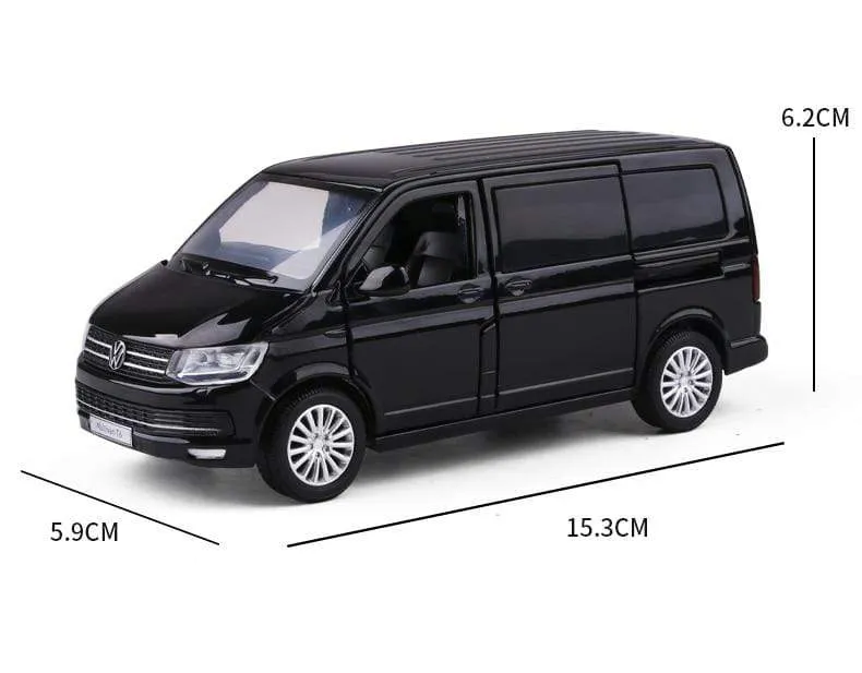1:32 Zinklegierungsbus Volkswagen Multivan T6 Legierungsautomodell Druckguss MPV-Automodell Sound- und Lichtsimulation Kinderspielzeuggeschenk