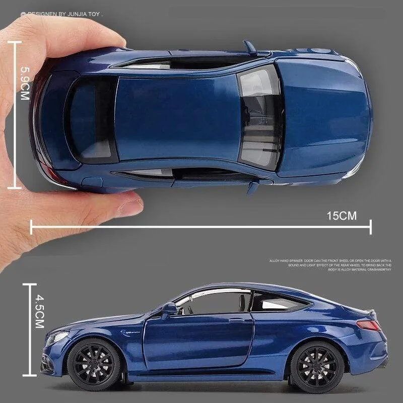 1:32 AMGC63S C63S Coupé Automodell aus Legierung, Druckguss und Spielzeugfahrzeug, Automodellsammlung aus Metall, hohe Simulation, Ton und Licht, Kindergeschenk