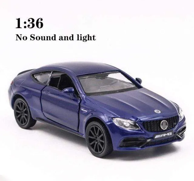1:32 AMGC63S C63S Coupé Automodell aus Legierung, Druckguss und Spielzeugfahrzeug, Automodellsammlung aus Metall, hohe Simulation, Ton und Licht, Kindergeschenk