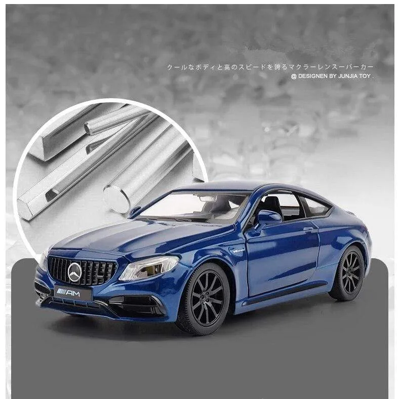 1:32 AMGC63S C63S Coupé Automodell aus Legierung, Druckguss und Spielzeugfahrzeug, Automodellsammlung aus Metall, hohe Simulation, Ton und Licht, Kindergeschenk