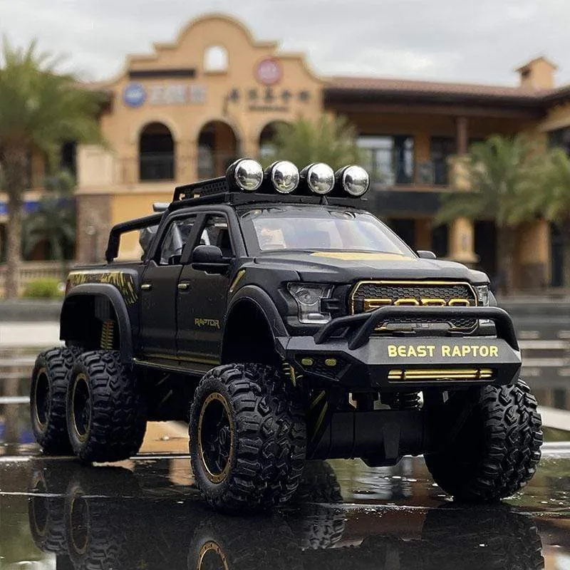 1/28 Ford Raptor F150 Legierung Auto Modifiziertes Geländewagen Modell Diecast & Spielzeug Fahrzeuge Metall Auto Modell Sammlung Kinder Spielzeug Geschenk