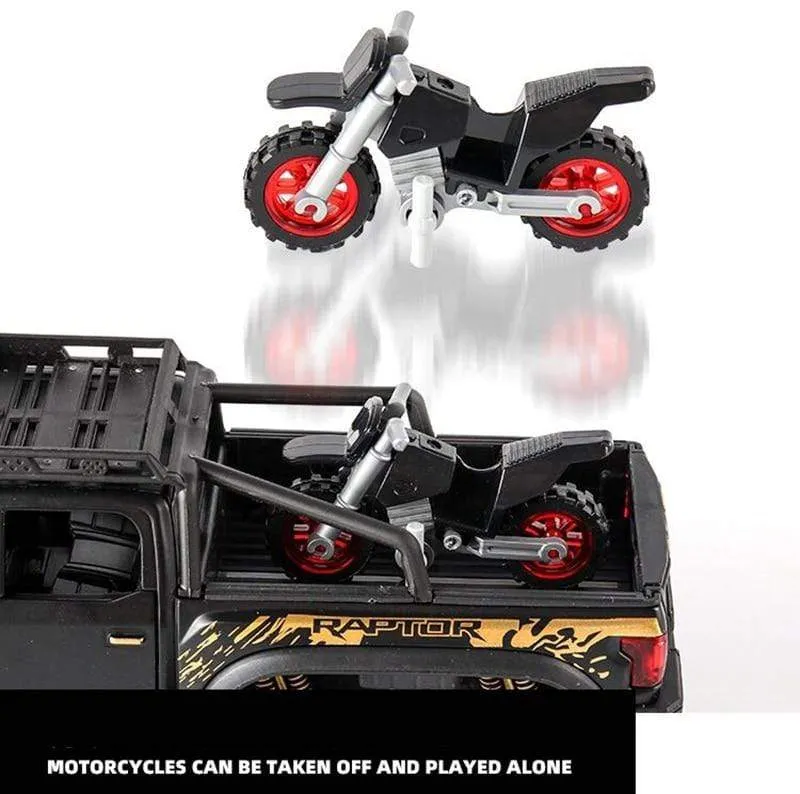 1/28 Ford Raptor F150 Legierung Auto Modifiziertes Geländewagen Modell Diecast & Spielzeug Fahrzeuge Metall Auto Modell Sammlung Kinder Spielzeug Geschenk
